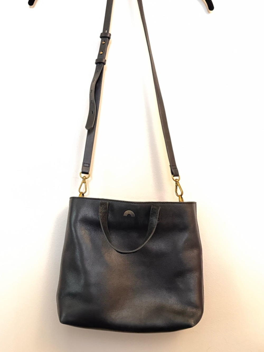 Madewell Black Leather Crossbody Bag with Removable Strap